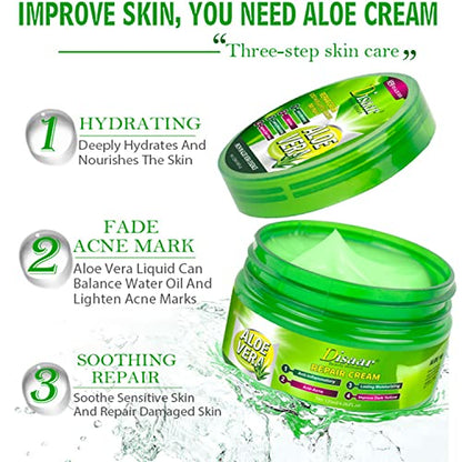 DISAAR Beauty 92% Aloe Vera Extract Repair Cream Soothing Moisturizing Essence Anti-Acne Balance Oil 120ml/4.06fl.oz