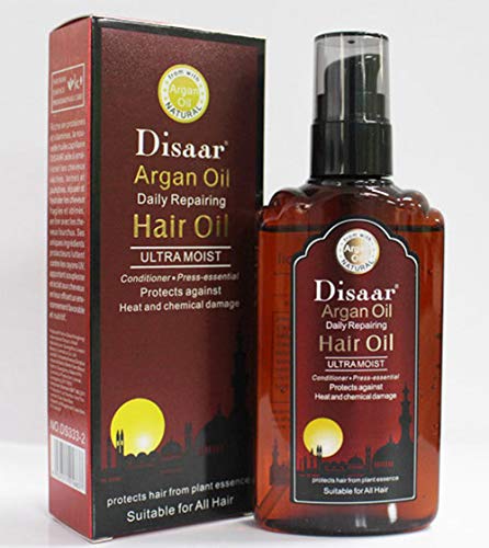 DISAAR Beauty Keratin Argan Hair Oil Ultra Moist Daily Repairing Rich Proteins and Vitamins Protect Hair from Plant Essence 120ml