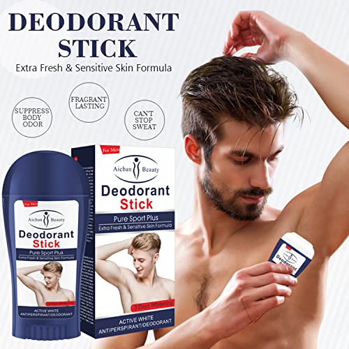 AICHUN BEAUTY Men Deodorant Stick Antiperspirant Underarm Skin Repair Rough Pores Moisturizing Sooth Fresh Odor 50ml/1.7oz