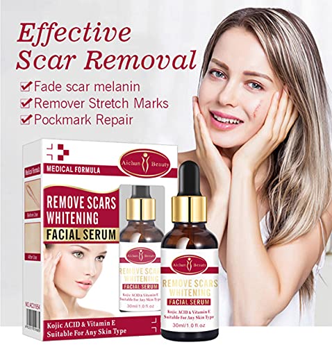 AICHUN BEAUTY Scar Removal Facial Serum Pimples Stretch Marks Face Moisturizing Body Remove Scars Kojic Acid Vitamin E 30ml