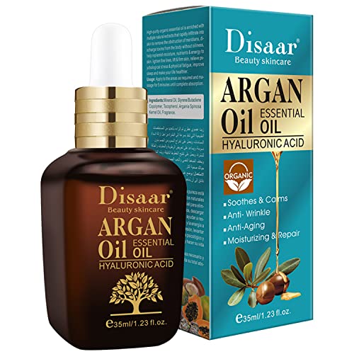 DISAAR Beauty Argan Oil Essential Oil Hyaluronic Acid Soothes Calms Anti-Wrinkle Anti-Aging Moisturizing Repair Skin Care 35ml/1.23fl.oz