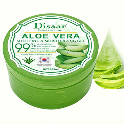 DISAAR Beauty Aloe Vera Anti-Acne Gel Cream Mass Sleep-Free Wash Moisturizing Oil 300ml