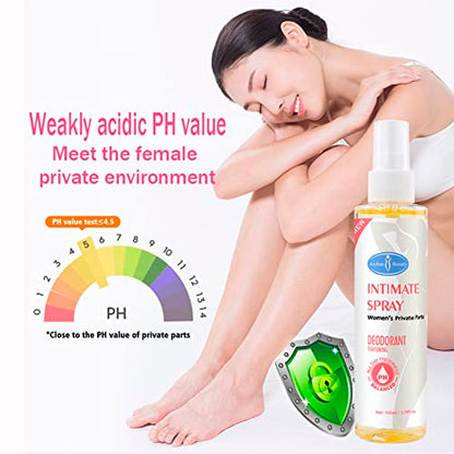 AICHUN BEAUTY Intimate Spray Deodorant Armpits Feet Tightening Vagina PH Balanced Private Part Eliminate Odor Feel Fresh Body 100ml / 3.38fl.oz