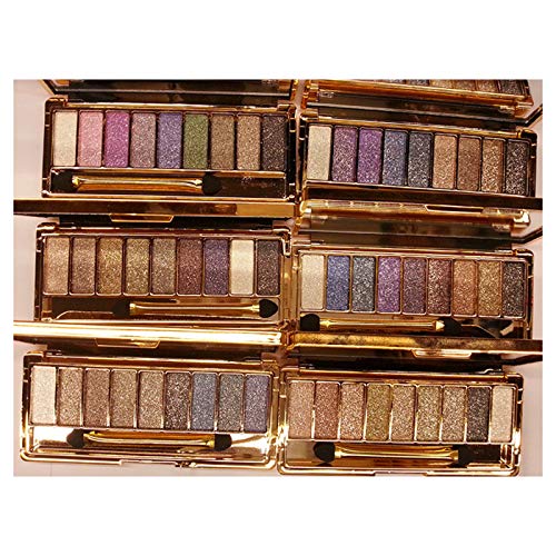DISAAR Beauty 9 Colors Glitter Eyeshadow Eye Shadow Palette & Makeup Cosmetic Brush Set NEW