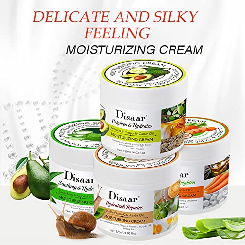 DISAAR Beauty Moisturizing Cream 92% Aloe Vera Cocoa Beans Vitamin E Hydrates Body Skin After Shower Anti-Wrinkle 120ml/4.03fl.oz