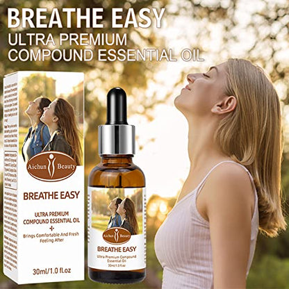 AICHUN BEAUTY Breath Easy Essential Oil Inhale Serum Assist Respiratory System Due Cold 30ml/1fl.oz