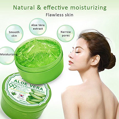 DISAAR Beauty Aloe Vera Anti-Acne Gel Cream Mass Sleep-Free Wash Moisturizing Oil 300ml