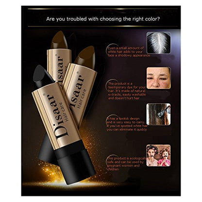 DISAAR Beauty Hair Care Balm Hide White Grizzle Hair Color Lipstick 10g
