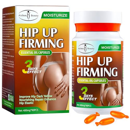 AICHUN BEAUTY Hip Up Firming Lifting Essensial Oil Capsules 3 Days Effect Moisturizing Nourishing 400mg x 90pcs