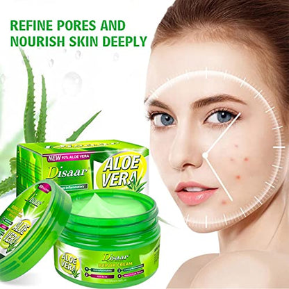 DISAAR Beauty 92% Aloe Vera Extract Repair Cream Soothing Moisturizing Essence Anti-Acne Balance Oil 120ml/4.06fl.oz