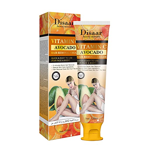 DISAAR BEAUTY Vitamin C Avocado Face Body 3-minutes Quick Hair Removal Cream Depilating Moisturizing Skin 100ml