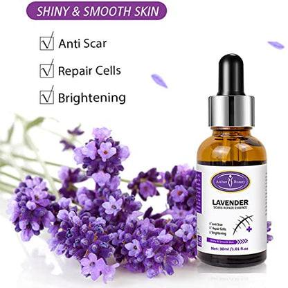 AICHUN BEAUTY Scars Repair Essence Lavender Extract Essential Oil Anti Scar Repair Cells Shiny Smooth Skin Care 30ml/1.01fl.oz