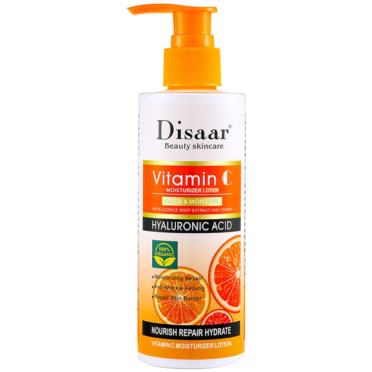 DISAAR Beauty Vitamin C Moisturizing Lotion Licorice Root Extract Hyaluronic Acid Repair Wrinkle Nourish Smooth Skin 230g / 7.78fl.oz