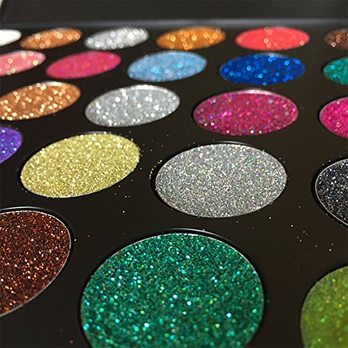 DISAAR Beauty Glitter Eyeshadow New 35 Color Sequin Natural Professional Makeup Palette Mixing