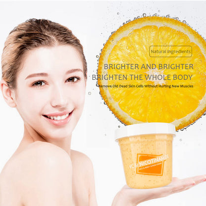 DISAAR BEAUTY Face Neck Body Skin Scrub Cream VC Nicotinamide Removes Dead Cells 300ml/10.58fl.oz