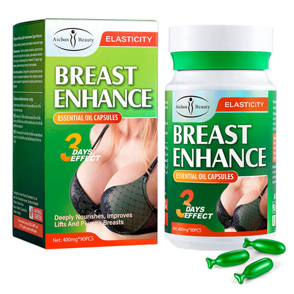 AICHUN BEAUTY Breast Enhance Essential Oil Capsules 3days Effect Deeply Nourishes Improves Lifts Plumps Breasts 400mgx90pcs